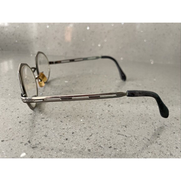 Vintage First Lady Japan Eyeglasses Frames ONLY 5 1/4 Full Rim 52-20 oval metal main image 10